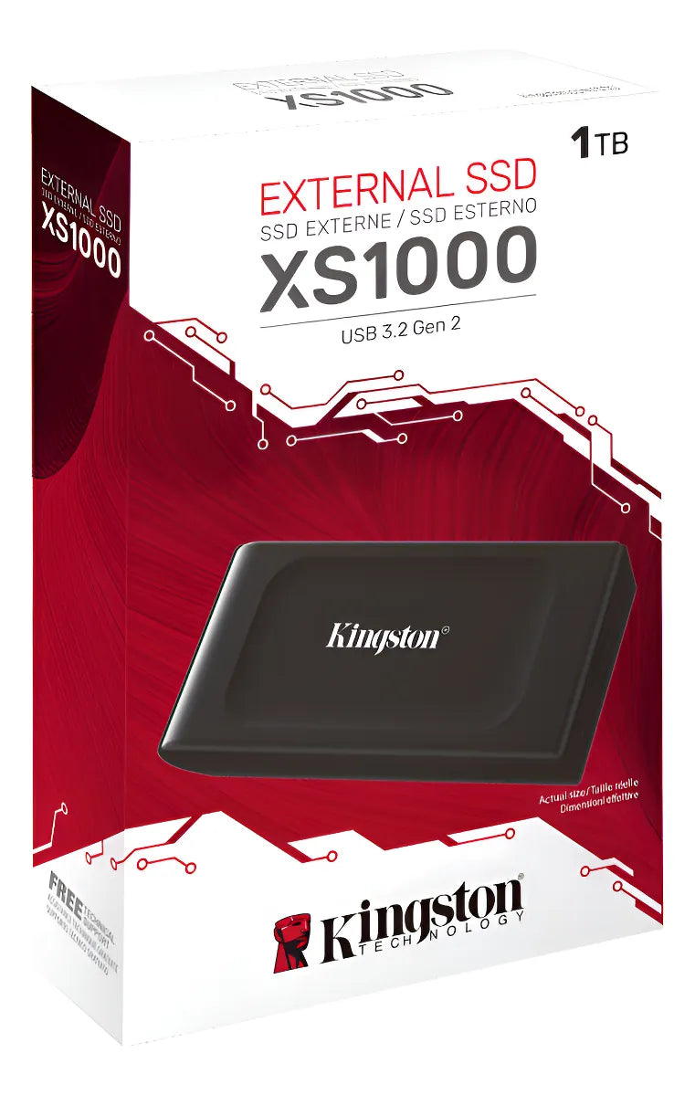 Disco Estado Solido Kingston Ssd Xs1000 Externo 1tb Usb 3.2 Negro