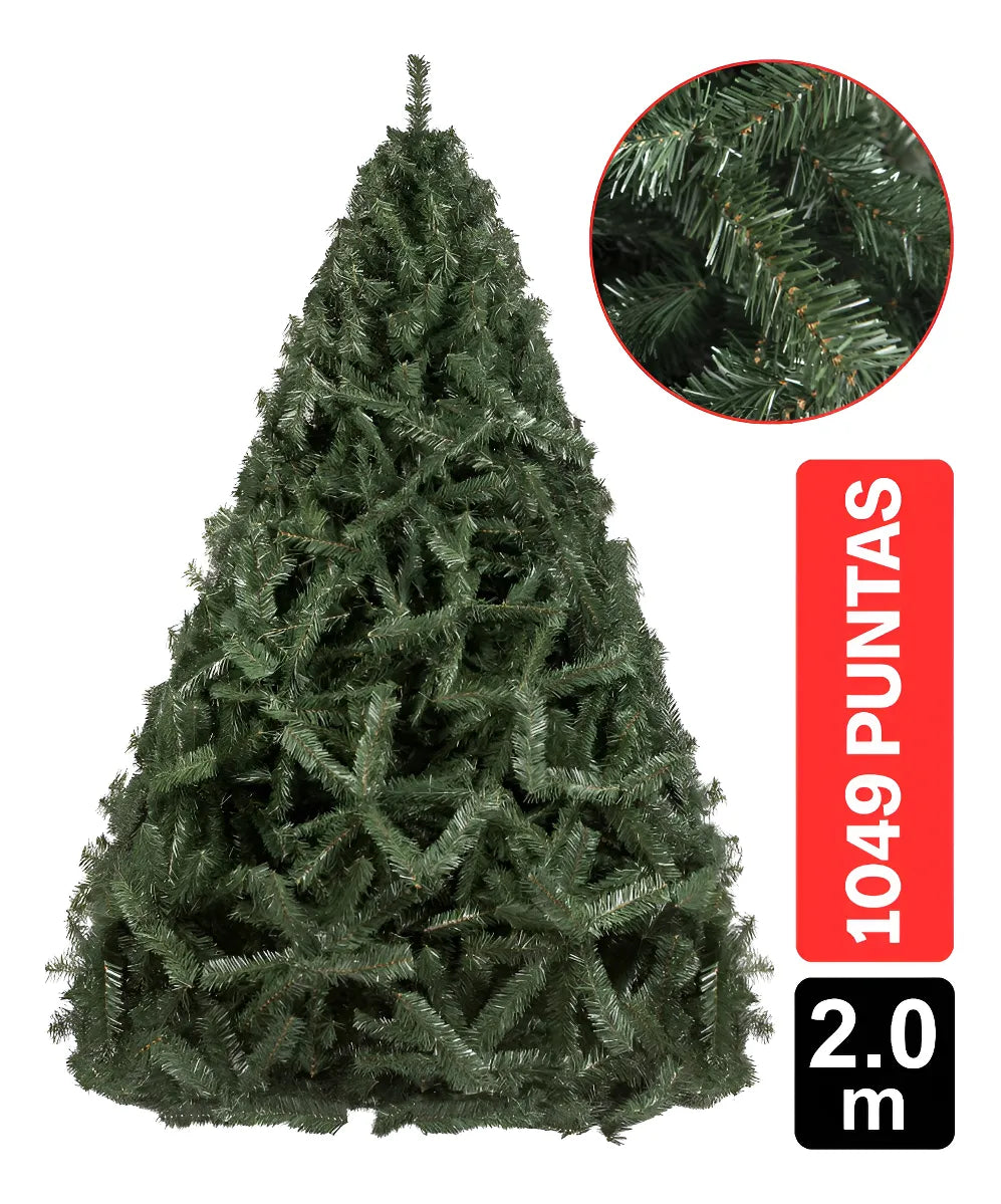 Pino Escoces Árbol De Navidad 2.00m 1049 Puntas Frondoso Verde Oscuro