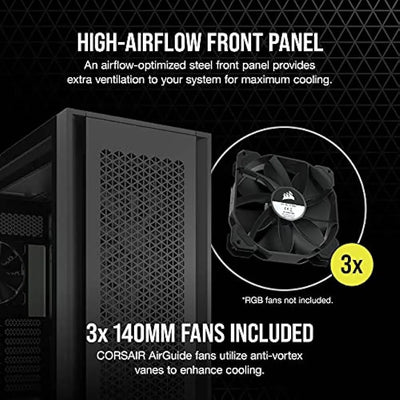 Corsair 7000d Airflow Full-tower Atx Pc Case, Negro Black