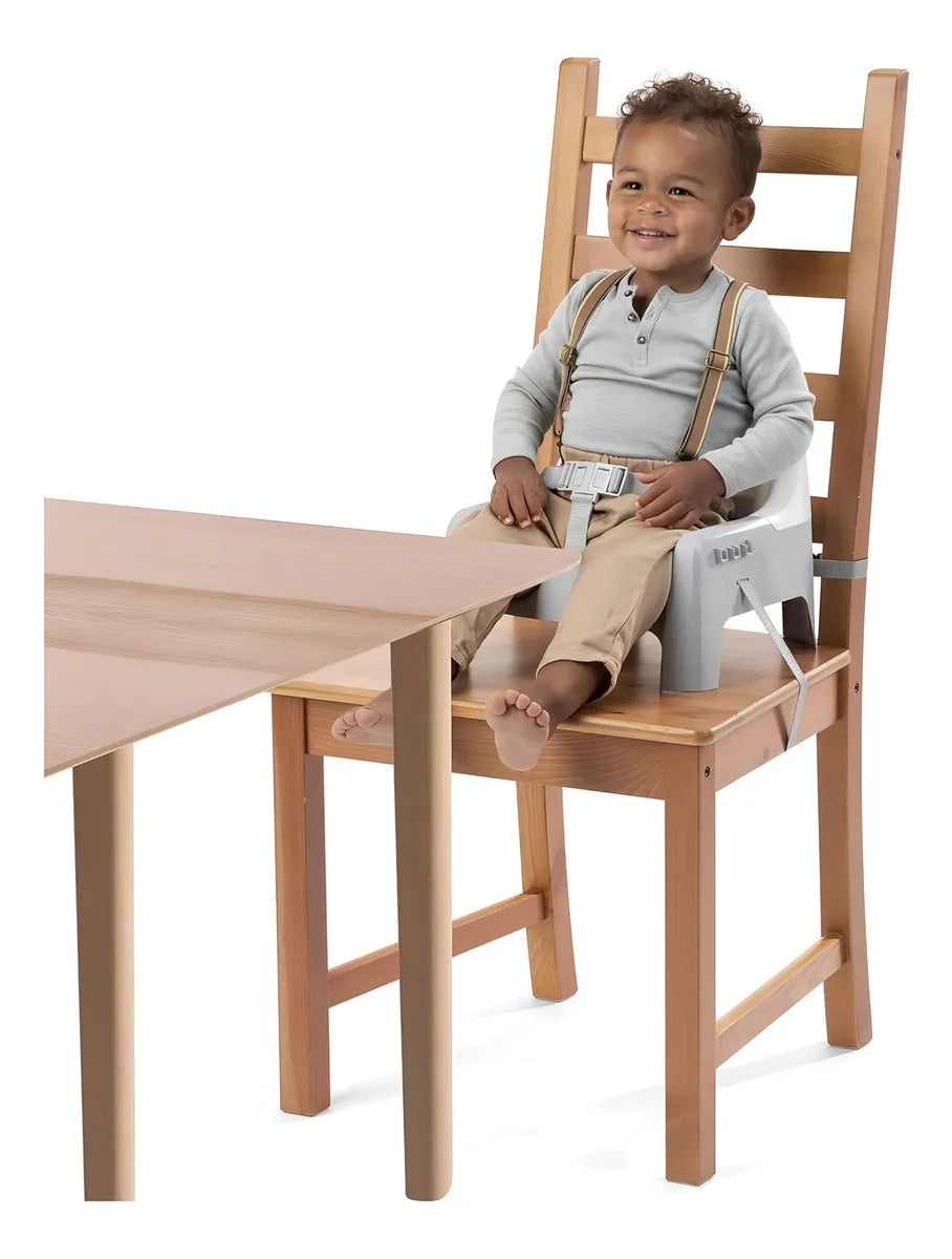 Silla Comedor Para Bebes Con Platos Color Gris