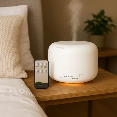 Humidificador Difusor Ultrasonico Led + Esencia + Control - Blanco