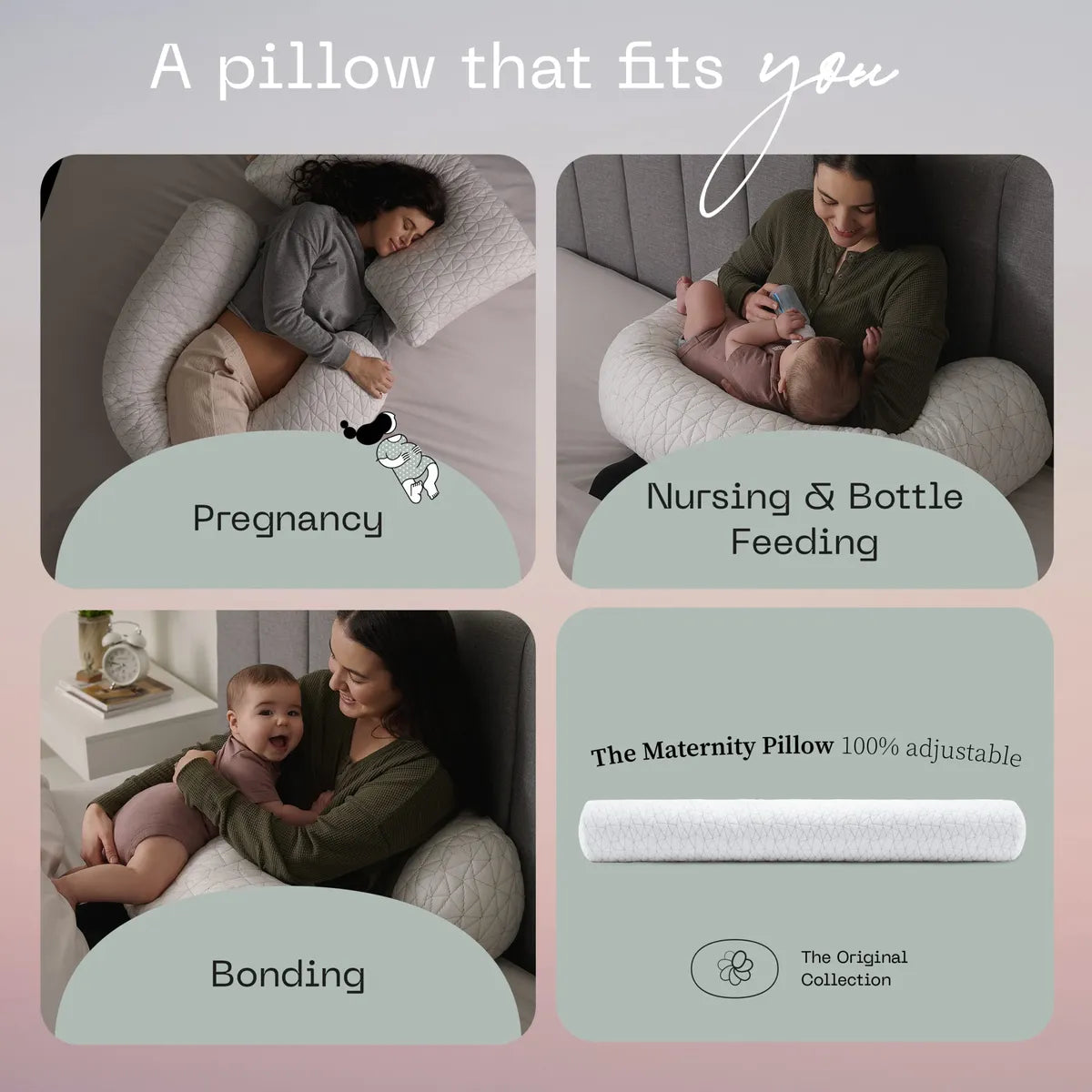 Coop Home Goods: Almohada Corporal Adaptable Para Embarazo.