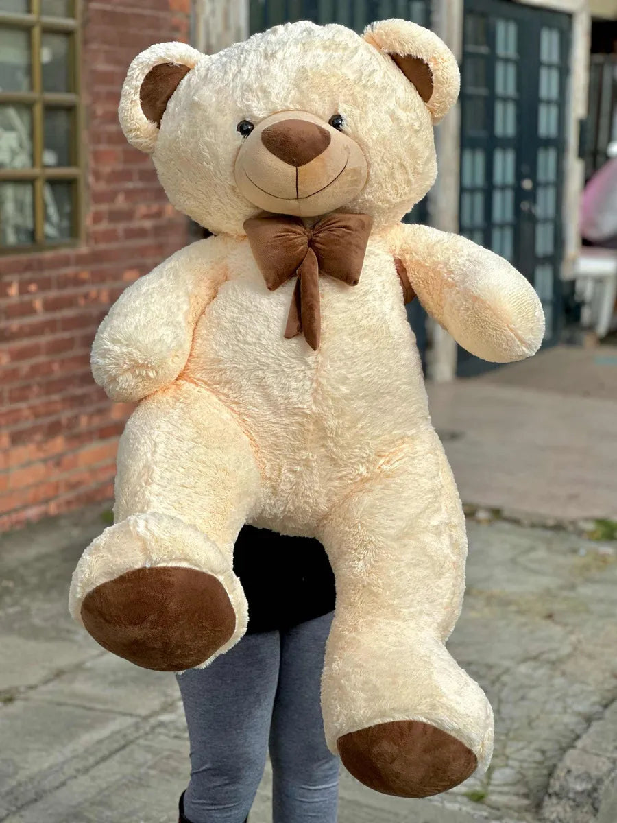 Oso de peluche gigante 1,60 Josefino Color Beige y Corbatín Café
