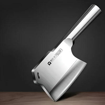 Hacha Carnicero Huesos Cuchillo Stainless Steel Inoxidable Color Plateado