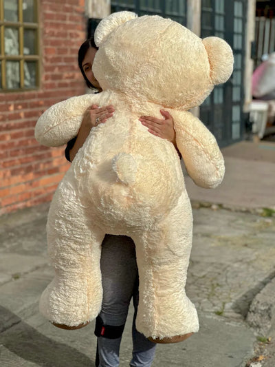 Oso de peluche gigante 1,60 Josefino Color Beige y Corbatín Café