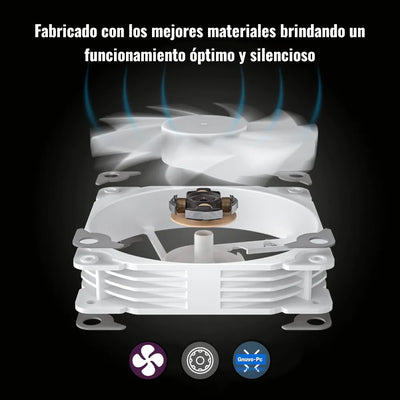 Enfriamiento Liquido Pc 240 Mm Argb Lga 1700 Am5 1200 Blanco