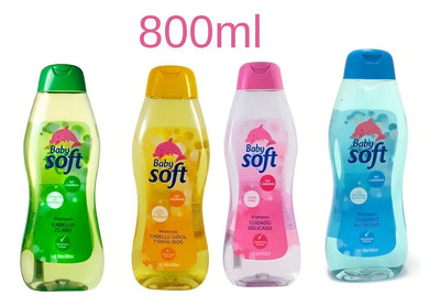 Shampoo Baby Soft Babysoft Cuidado Delicado Rosado X 800 Ml