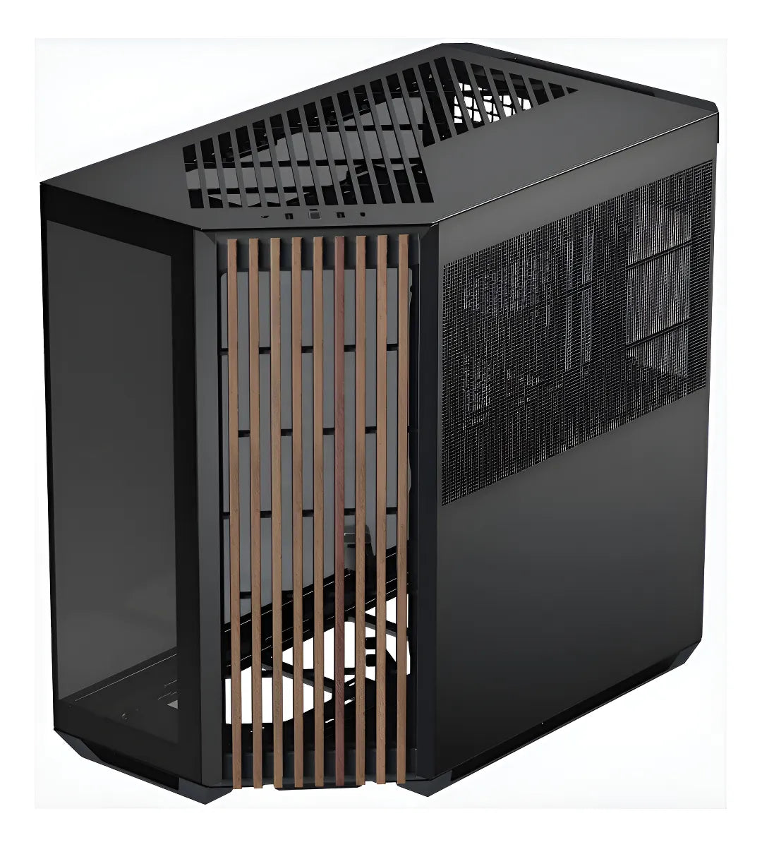 Gabinete Gamer Apnx V1 Negro Wood Maxima Calidad Alta Gama