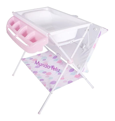 Bañeras Para Bebe Recien Nacidos Multifuncional Organizadore Color Rosa Globos
