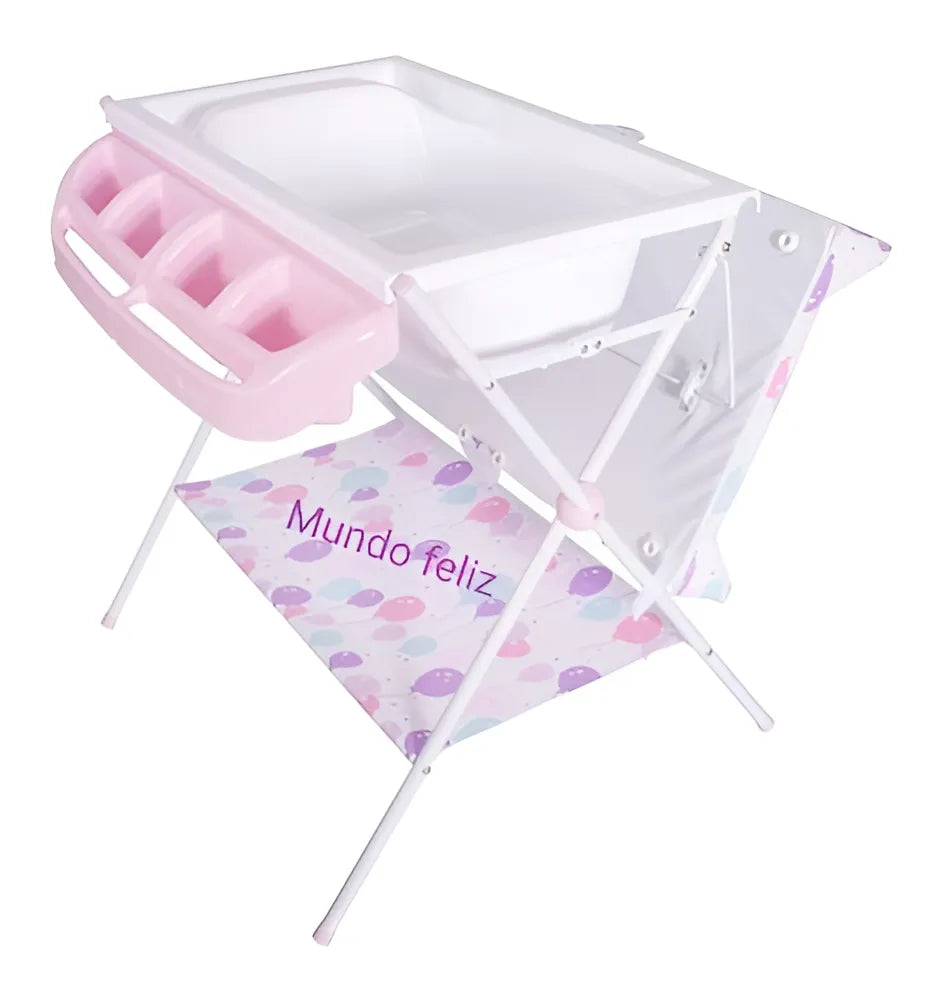 Bañeras Para Bebe Recien Nacidos Multifuncional Organizadore Color Rosa Globos