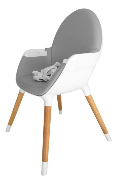 Silla De Comer Carestino Neo Gris Claro Doble Bandeja 2 En 1