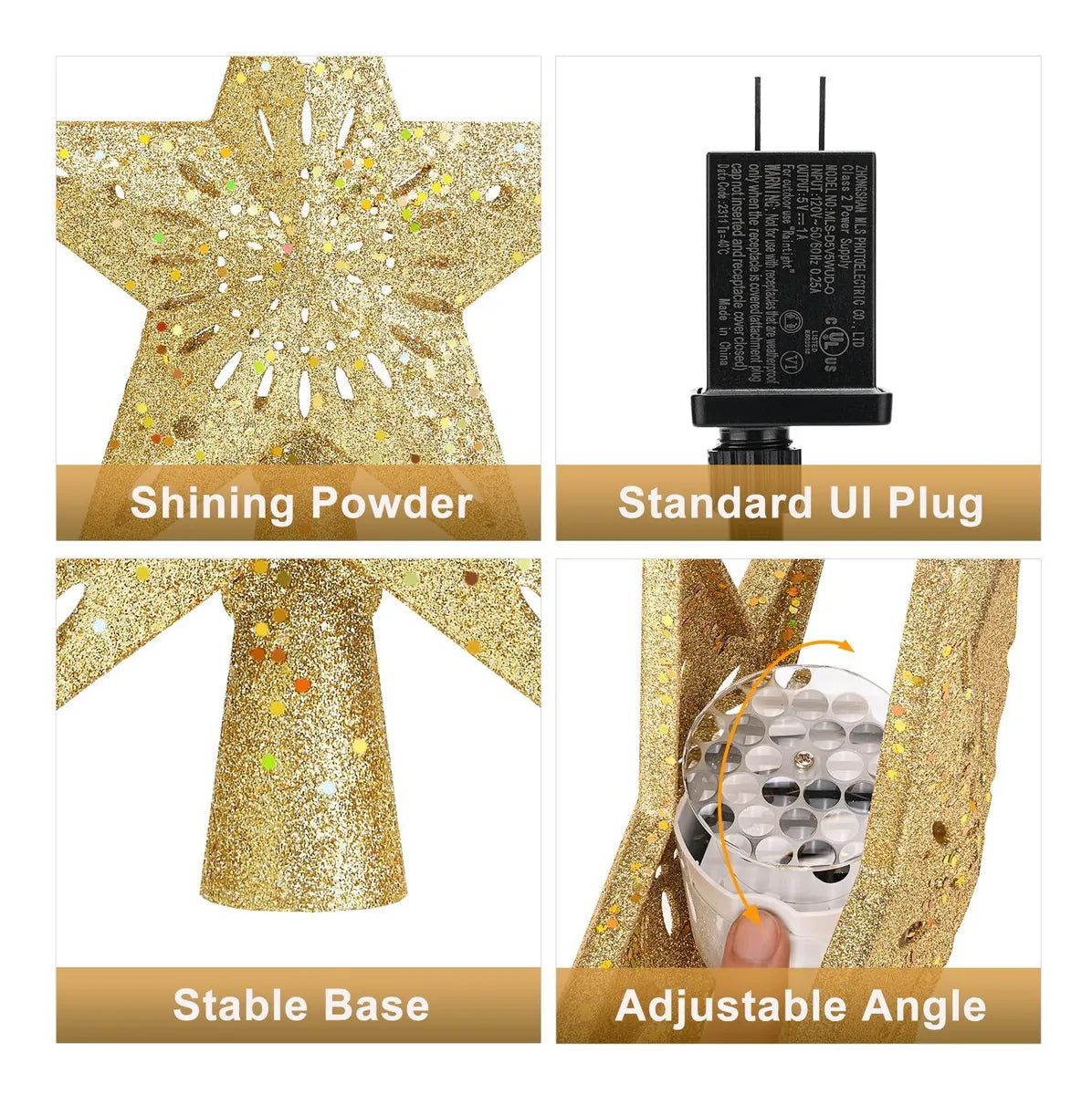 Estrella Navideña Iluminada Con Proyector 3d Led 6 Patrones