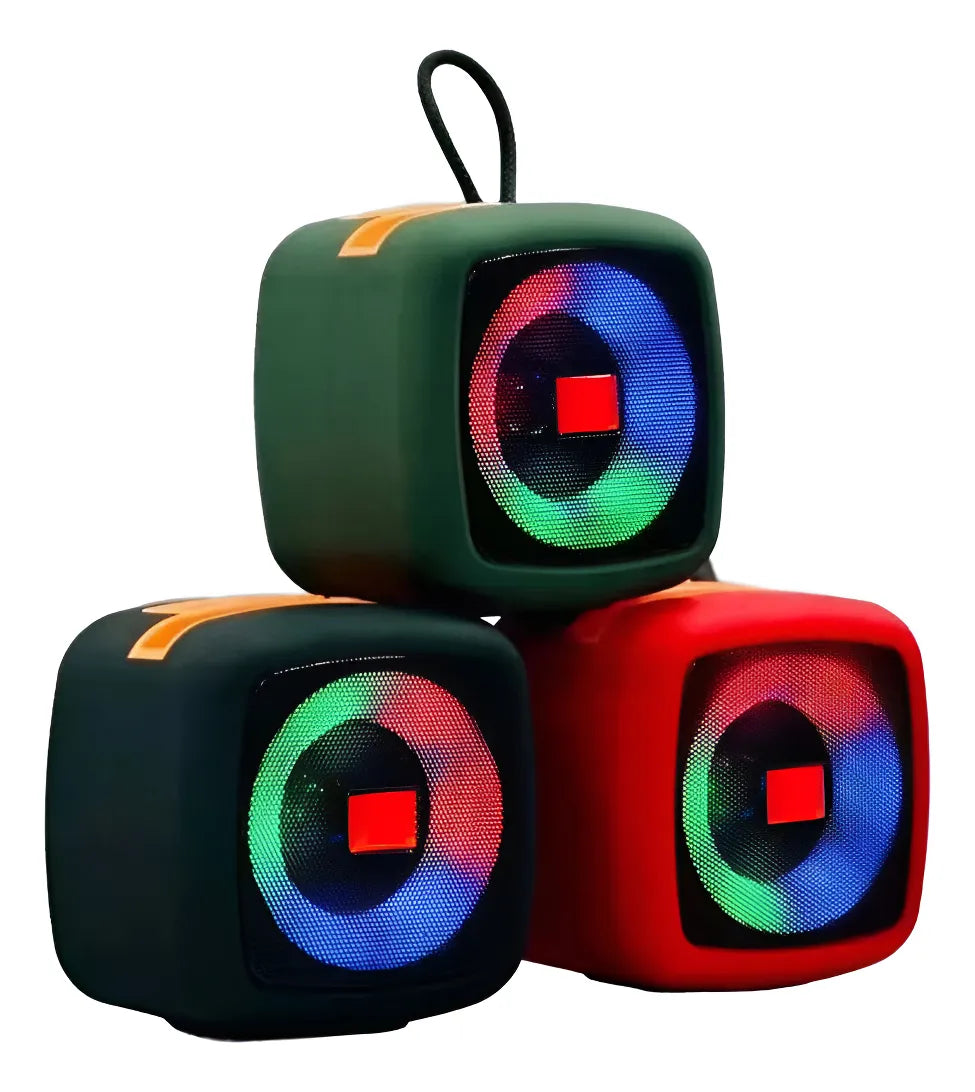 Mini Parlante Portátil Bluetooth Luz Led Porta Celular X911 Vario