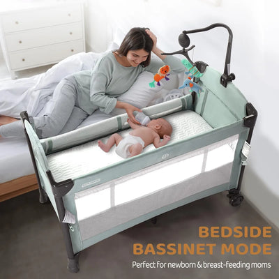 Cama De Noche 3 En 1 Para Bebé Con Colchón Y Bolsa De Transp