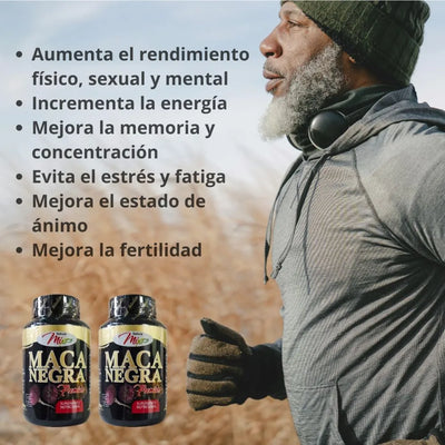 Maca Negra Premium X2 + Regalo - Natural