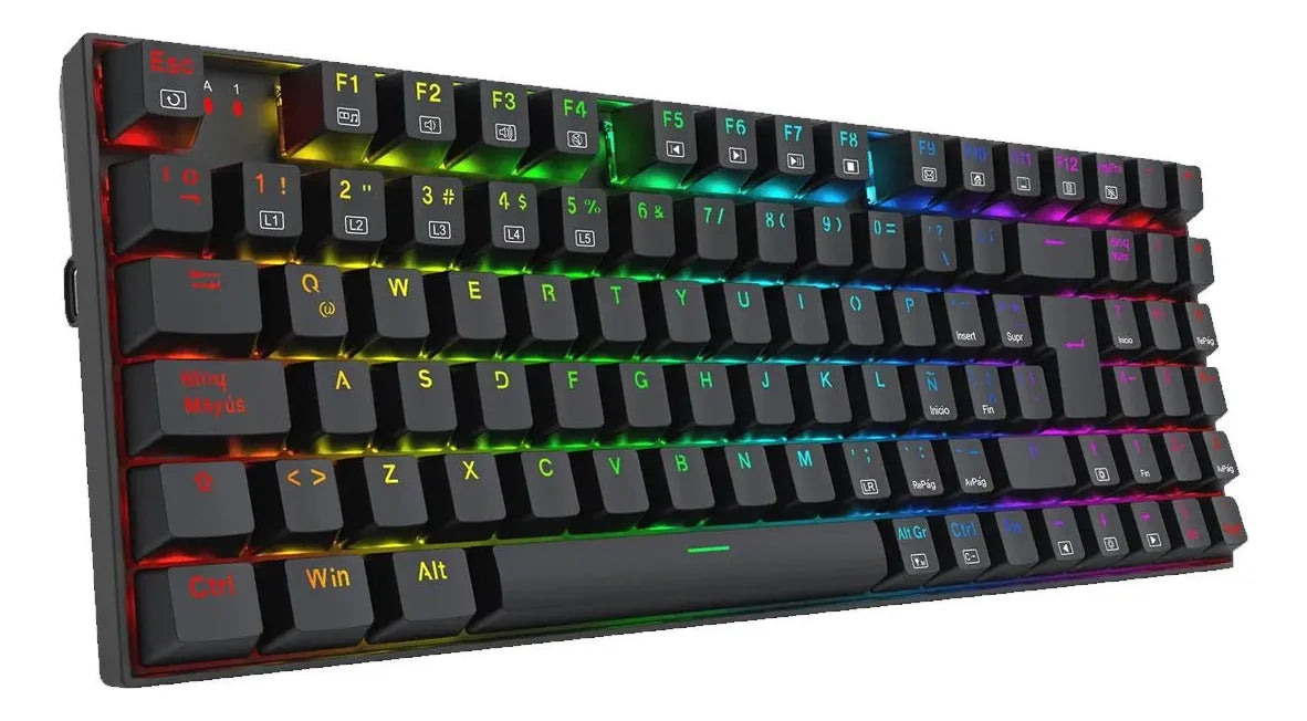 Teclado Gamer Redragon Ziggs K669-rgb Alámbrico, Español, Negro, Red Switch