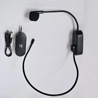 Microfono Inalambrico De Diadema Receptor Plug Americansound Negro