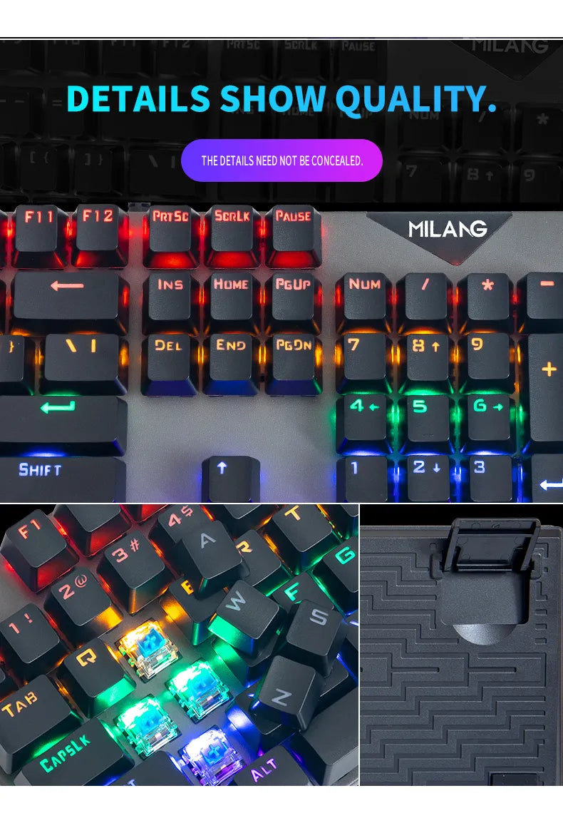 Teclado Mecánico Gamer Rgb Switch Azul K-79 Negro Inglés Internacional