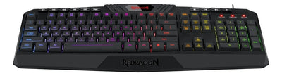 Teclado gamer Redragon Harpe Pro K503A RGB QWERTY español color negro con luz RGB