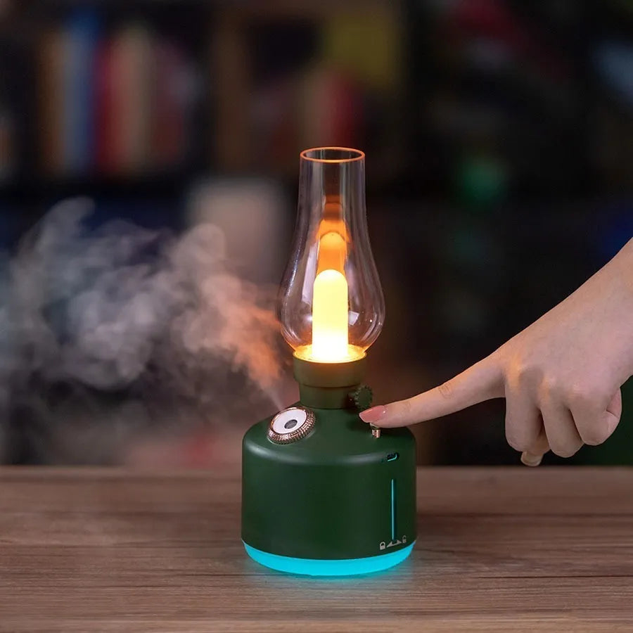 Difusor De Aromas Humidificador Lampara Retro + Esencia Aleatorio