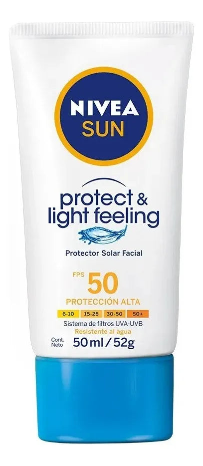 Protector Solar Nivea Facial Sensación Ligera Fps 50 Uva-uvb