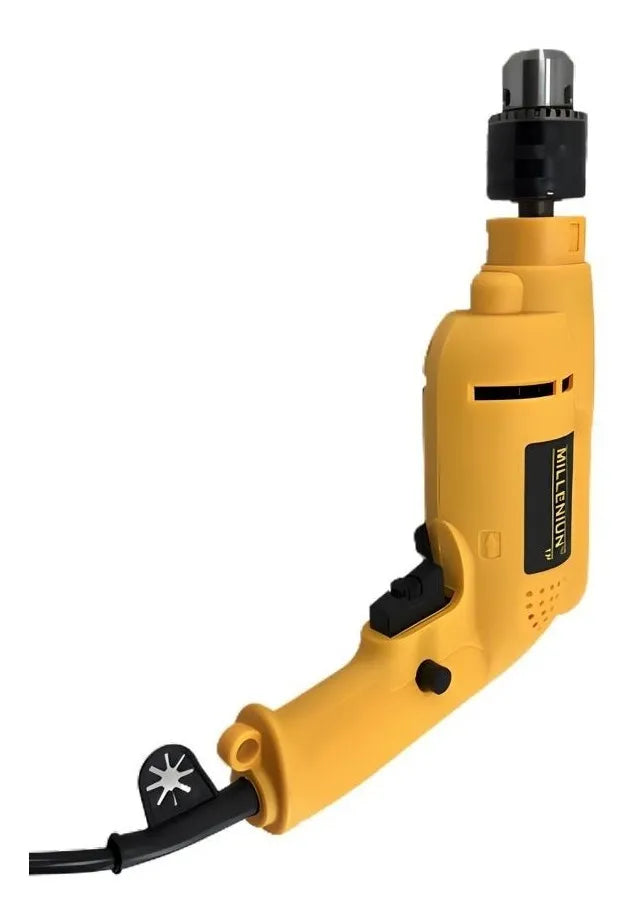 Combo Taladro Percutor 1/2 Y Pulidora De 4 1/2 Millenium Amarillo 60 Mhz