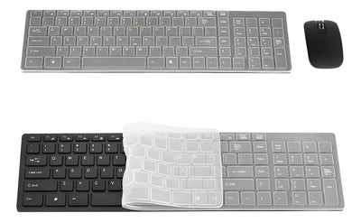 Combo Teclado Mouse Inalambrico Con Receptor 2.4g K-06 Kit Color Del Mouse Negro Color Del Teclado Negro