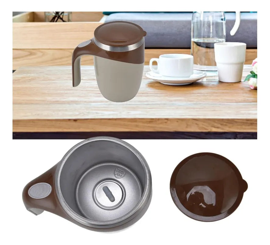 Taza Automática Para Mezclar Café Y Leche Termo Eléctrico Gris Taza Mezcladora