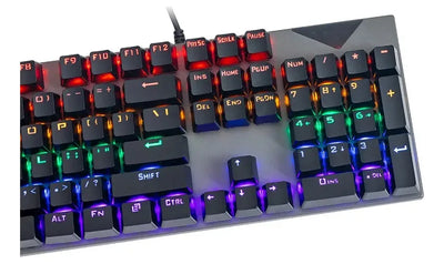 Teclado Mecánico Gamer Rgb Switch Azul K-79 Negro Inglés Internacional