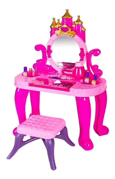 Tocador Infantil Tutotoys Rosa Con Luces Sonidos Piano Secador 661-36