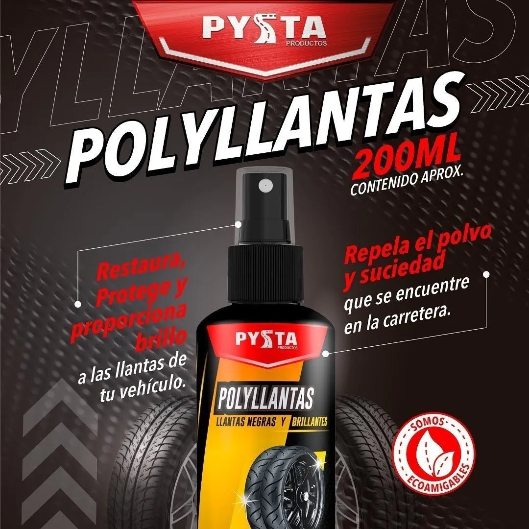 Shampoo Con Cera + Polyllantas + Carnauba + Renovador Negro