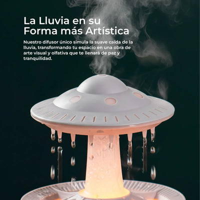 Humidificador Difusor Lluvia Con Control Remoto 350 Ml - Blanco