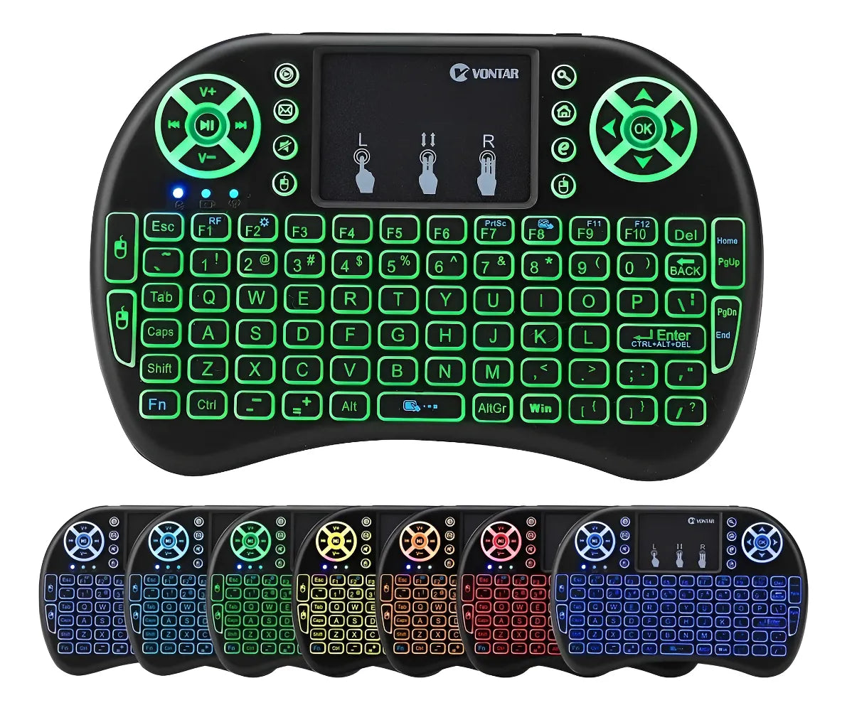 Teclado Control Remoto Air Mouse Para Smart Tv Box Android Negro