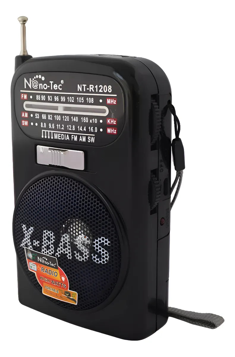 Parlante Bluetooth Antena Radio Batería Recargable Linterna Diseño