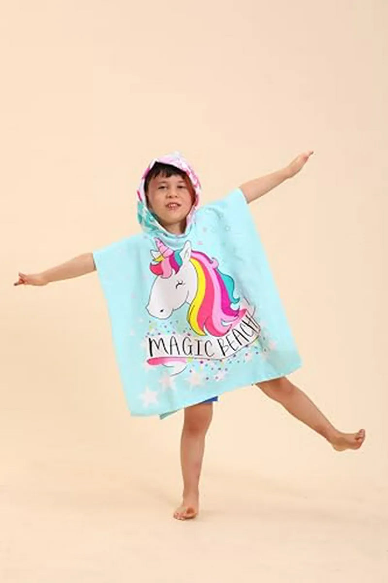 Toallas Con Capucha De Unicornio Para Niños 2-10 Años