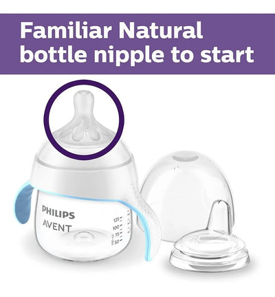 Avent Tetero Entrenador Natural Azul 5 Onz + Boquilla Unisex