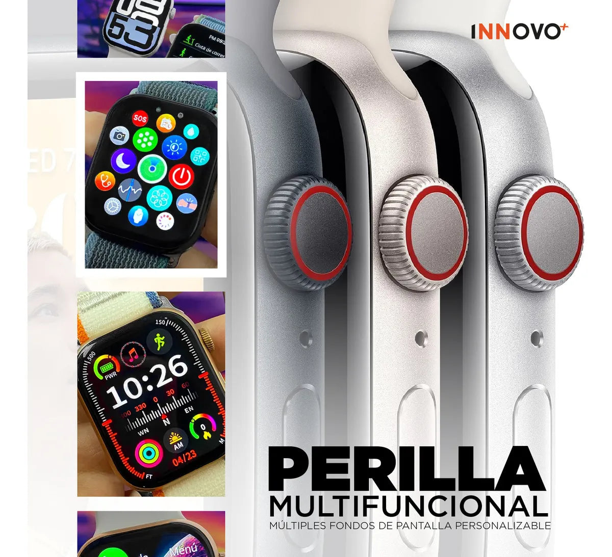 Smartwatch Iw11 Pro 49mm + Correa Extra Bluetooth Mobulaa Blanco
