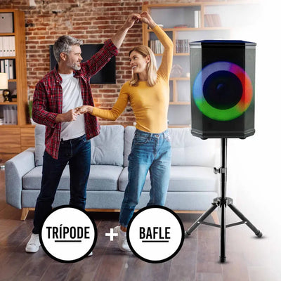 Combo Sonido Total Bafle 8 Recargable Con Soporte Trípode