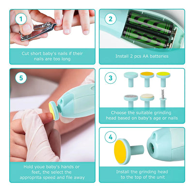 Cortaunas Electrico Para Bebe, Lima De Unas Lupantte Segura