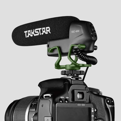 ¡Micrófono Takstar Sgc600 Shotgun Pro para cámara réflex digital Shop! Color: negro
