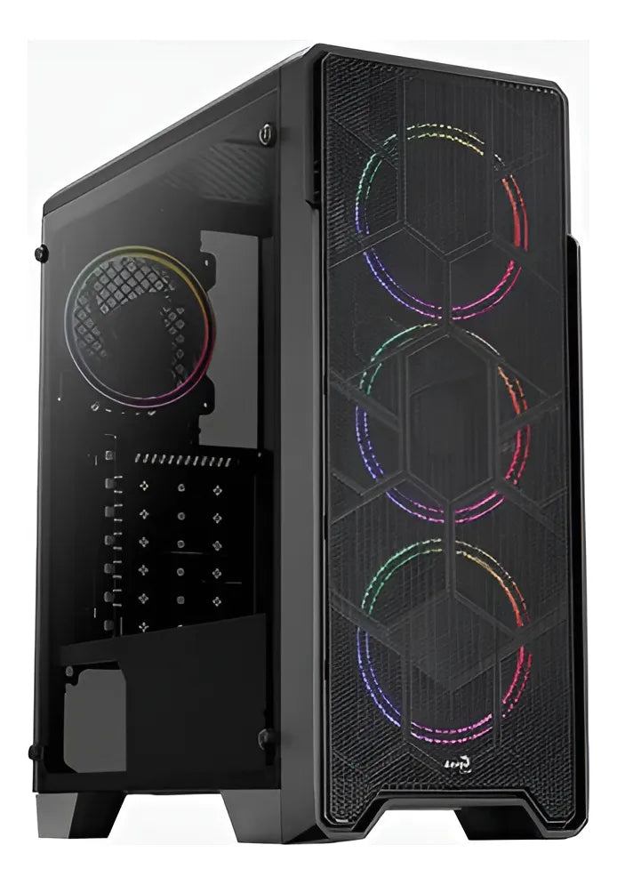 Funda Aerocool Ore Saturn Frgb Gamer Atx Mid Tower, Color Ne