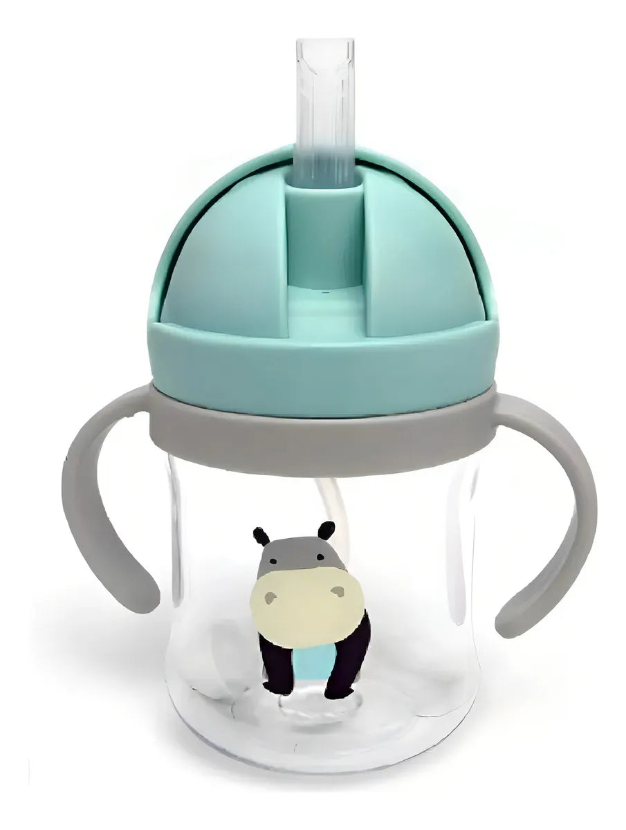 Vaso para bebés con aza Genérica vaso pitillo color Verde claro de 280mL