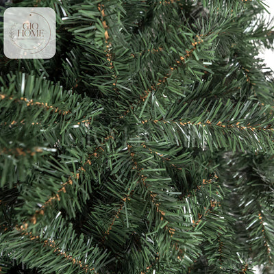 Arbol De Navidad Cascada 2.00m 843 Puntas Gio Home Pino Navideño Look Natural Base Metalica Artificial Para Decoracion Con Bolas Adornos Extension Cintas Bombillos Botas Campanas Luces Estrella Noel