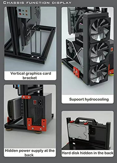 Chasis Pc Abierto Para Pruebas Con Soporte Atx Y Refrigeraci