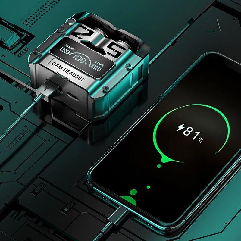 Audífonos Tws Bluetooth Gamer M25 Negros Inalámbricos