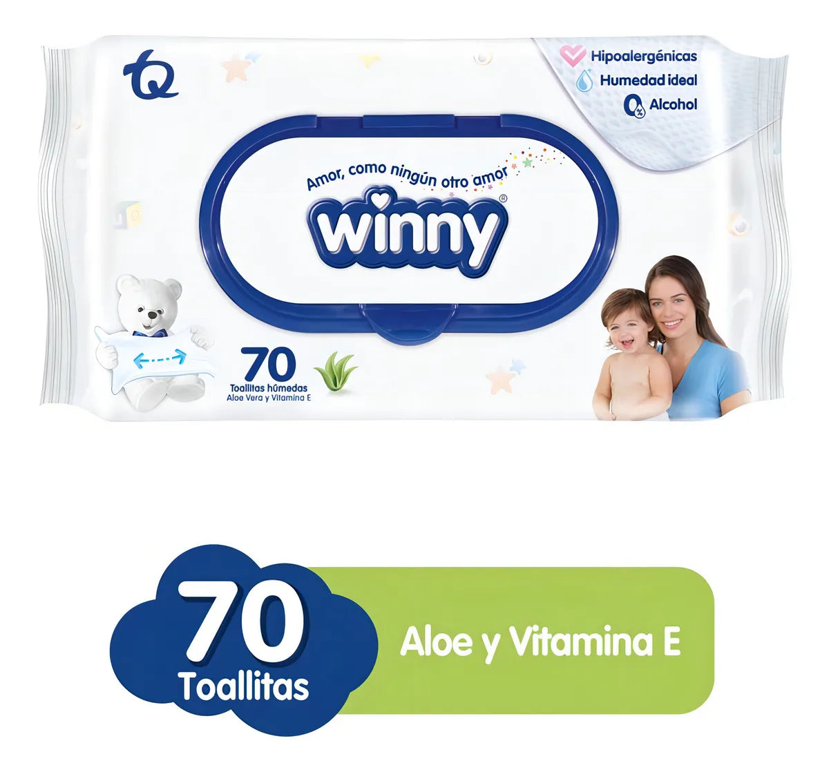 Toallitas Winny Aloe Vera X 70 - Und A $139