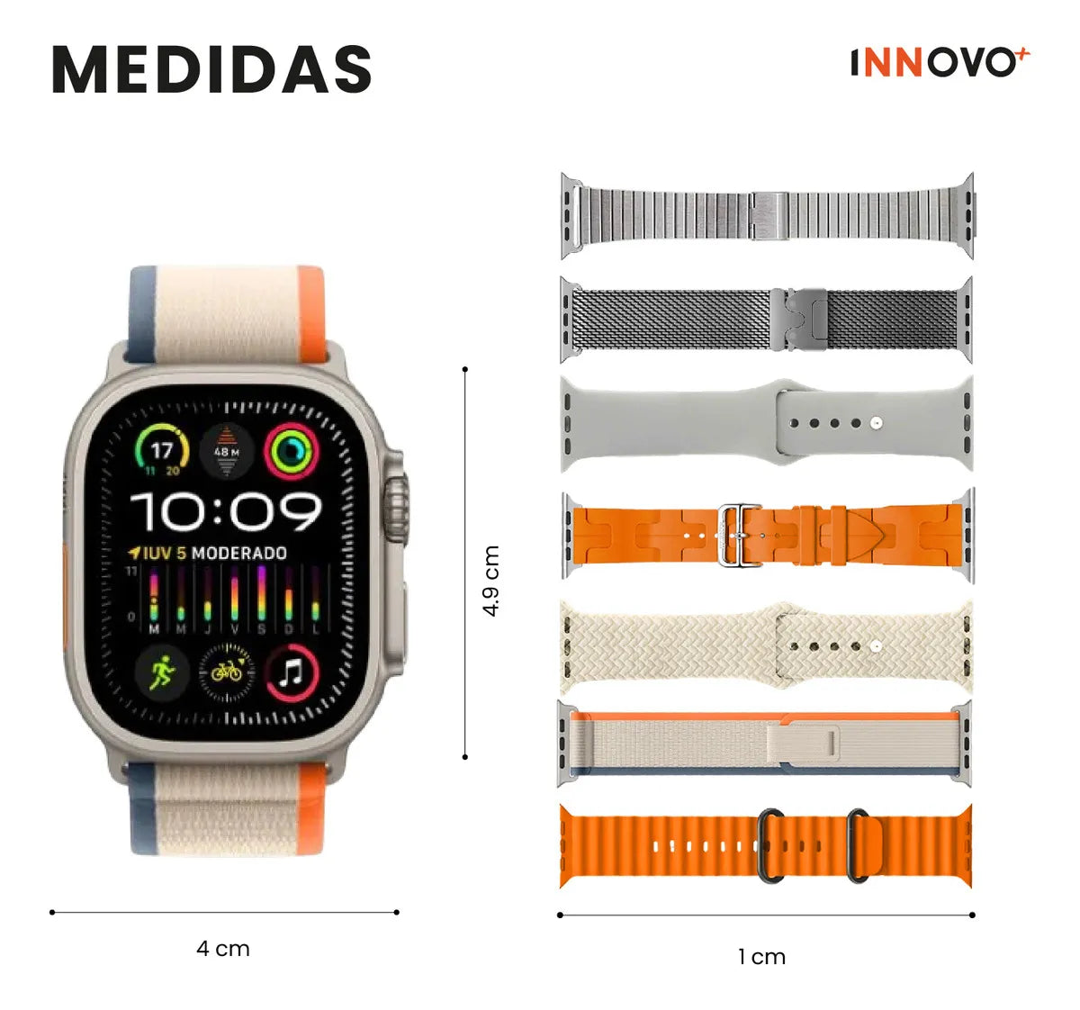 Smartwatch H9 Ultra Plus 49mm + 7 Correas | Nfc, Amoled, Bluetooth 5.0