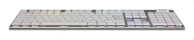 Teclado Gamer Redragon K619w Horus Fs Blanco Cable Red Sp F Idioma Español Latinoamérica Color Del Teclado Blanco