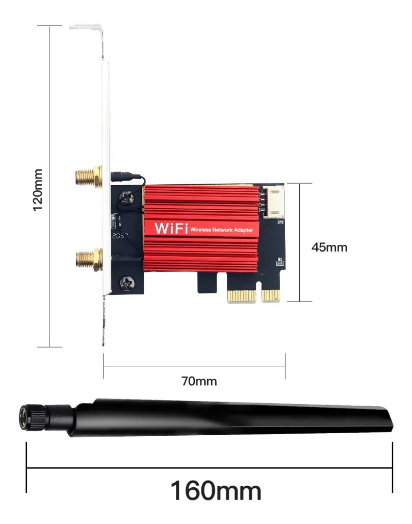 Placa Wifi Doble Banda Fv-ac1200 2.4/5 Ghz 1200 Mb/s Blueto