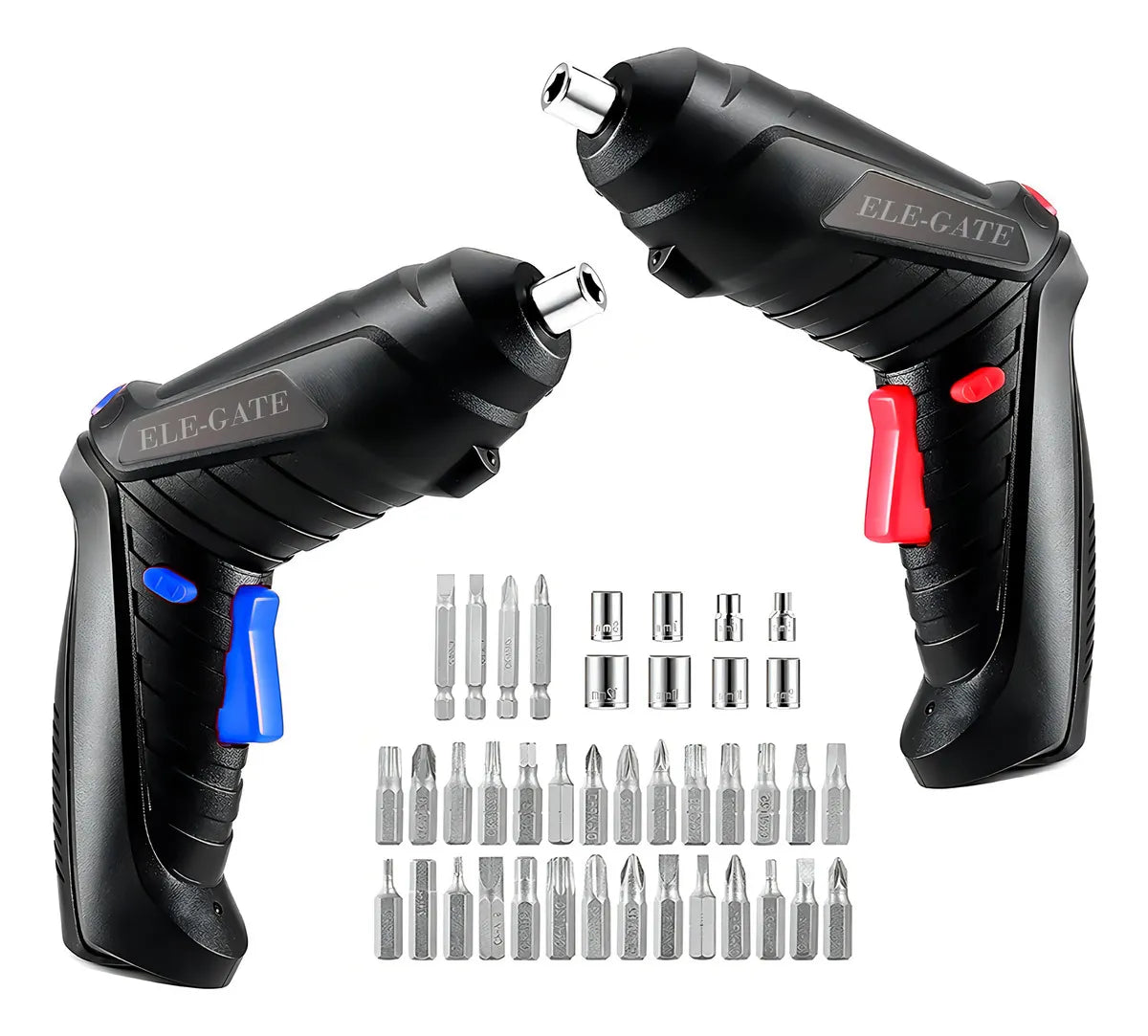 Destornillador Eléctrico Taladro Inalámbrico Recargable Color Negro